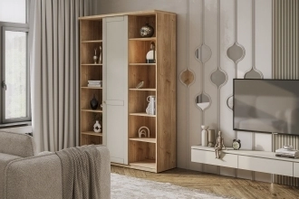 Шкаф распашной София РАХ-10 в белом цвете с гладкими фасадами