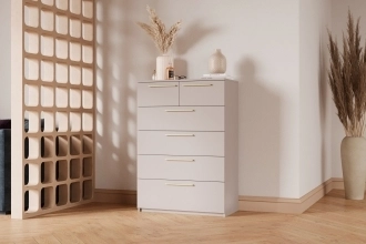 Комод Синтра в белом цвете с гладкими фасадами