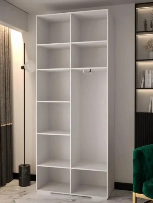 Шкаф распашной Брей-1 Белый (5546имл) - фото 2