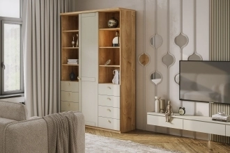 Шкаф распашной София РАХ-10 в белом цвете с гладкими фасадами