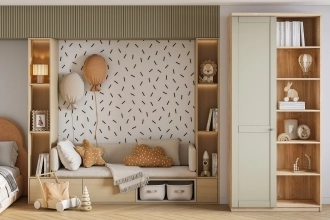 Шкаф распашной София РАХ-10 в белом цвете с гладкими фасадами