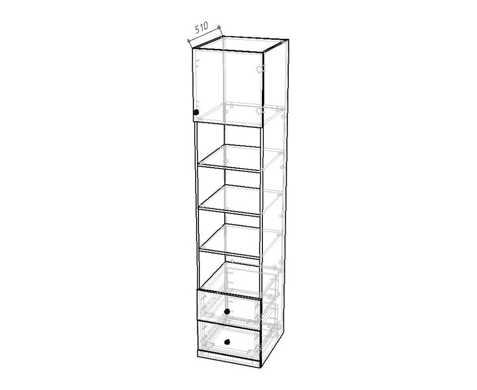 Пенал Стрекоза Mini-3 Белый - фото 2