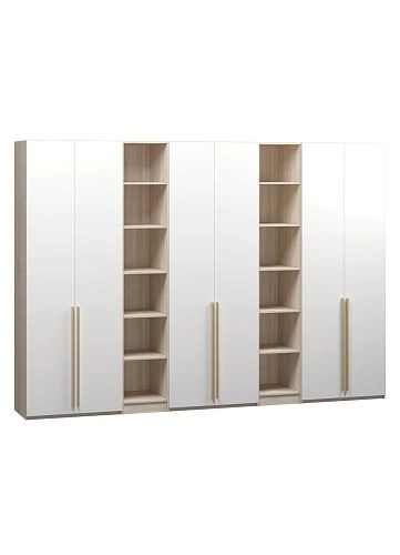 Шкаф распашной Хейсон-18 Белый Дуб Сонома - фото 3