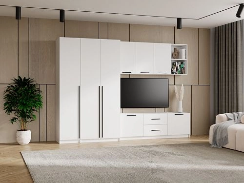 Стенка Лорена Пакс ТВ-стенка 21 Белый - фото 1