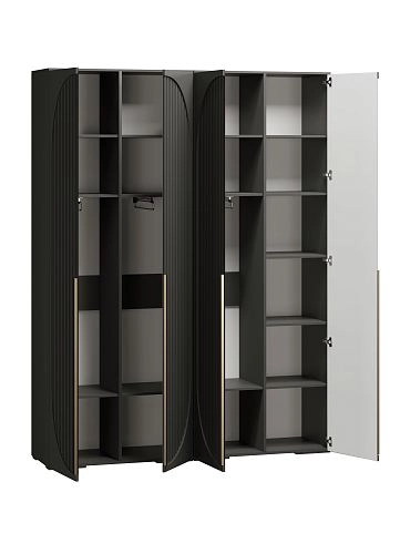 Шкаф распашной Брей-2 Чёрный - фото 3