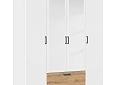 Шкаф распашной Бари-2 Белый / Дуб Бунратти