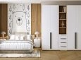 Шкаф распашной Хейсон-21 Белый Дуб Золотистый