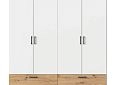 Шкаф распашной Бари-3 Белый / Дуб Бунратти