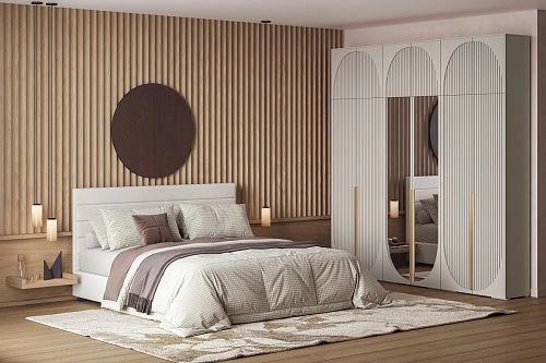 Шкаф распашной Брей-3.1 с антресолью Кашемир - фото 1