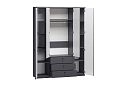 Шкаф распашной София РАХ-16 МДФ Графит