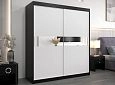 Шкаф-купе Бенито-2 Черный/Белый