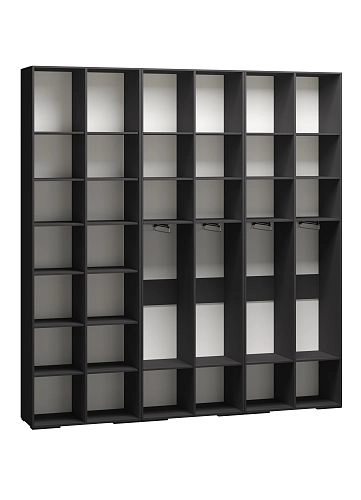 Шкаф распашной Брей-3 с антресолью Чёрный - фото 4