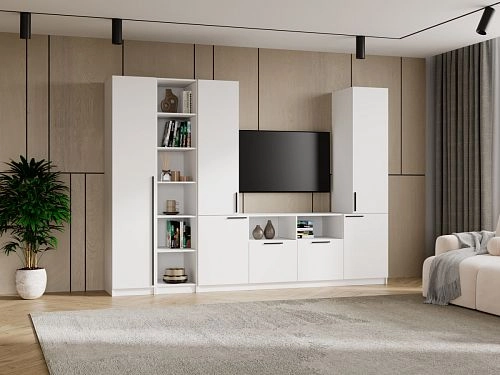 Стенка Лорена Пакс ТВ-стенка 13 Белый - фото 1