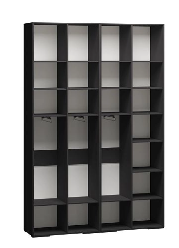 Шкаф распашной Брей-2.1 с антресолью Черный - фото 4