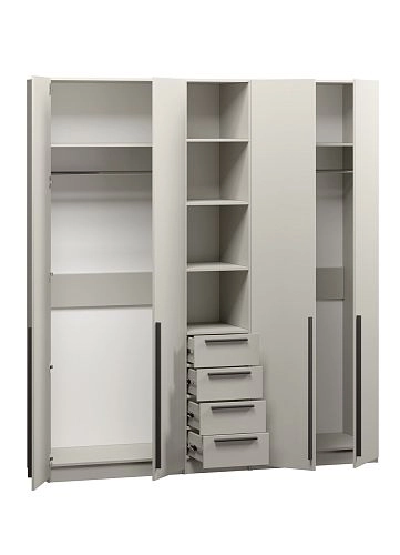 Шкаф распашной Хейсон-21 Кашемир Черный - фото 4