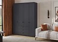 Шкаф распашной София РАХ-16 МДФ Графит