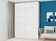 Шкаф распашной Скаген-4 с антресолью Белый