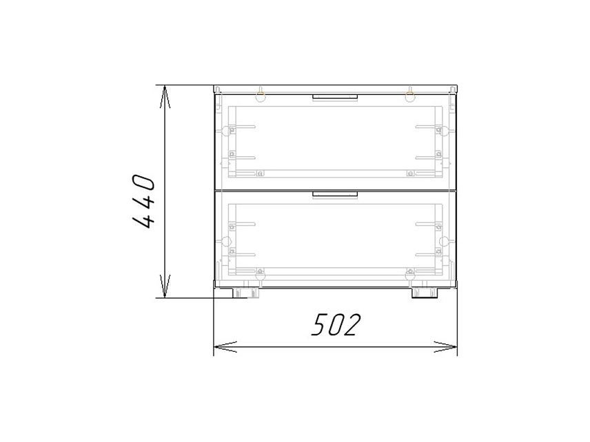Тумба прикроватная Салерно NEW 2 Аквамарин