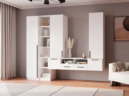 Стенка Лорена Пакс ТВ-стенка 24 Белый - фото 1