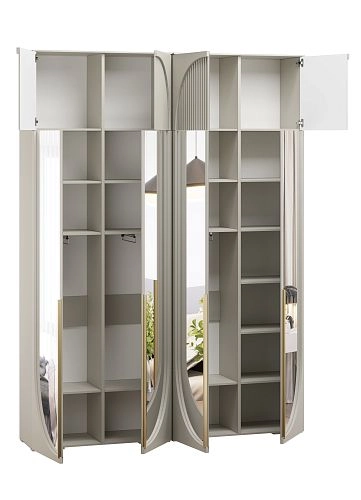 Шкаф распашной Брей-2.2 с антресолью Кашемир - фото 3