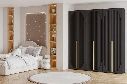 Шкаф распашной Брей-3 Чёрный - фото 1