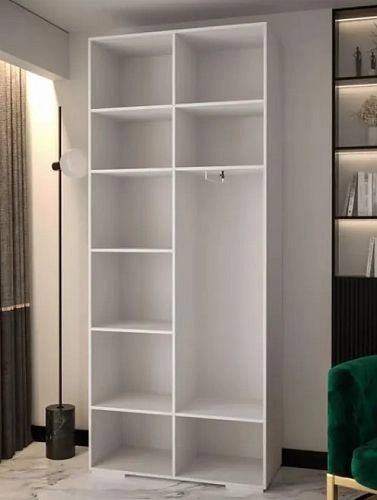 Шкаф распашной Брей-1 Белый (5546имл) - фото 2