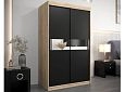 Шкаф-купе Бенито-1 Дуб Сонома/Чёрный