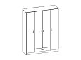 Шкаф распашной Рио-4.6