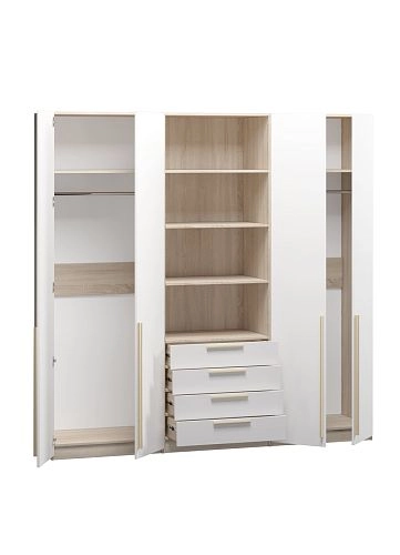 Шкаф распашной Хейсон-9 Белый Дуб Сонома - фото 4