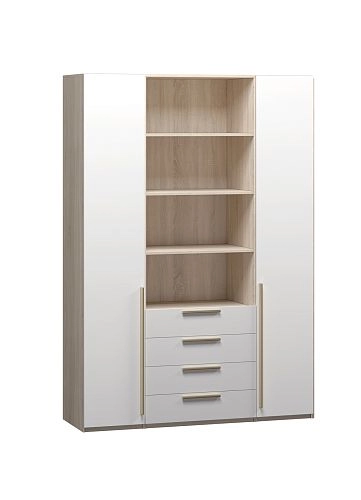 Шкаф распашной Хейсон-6 Белый Дуб Сонома - фото 3