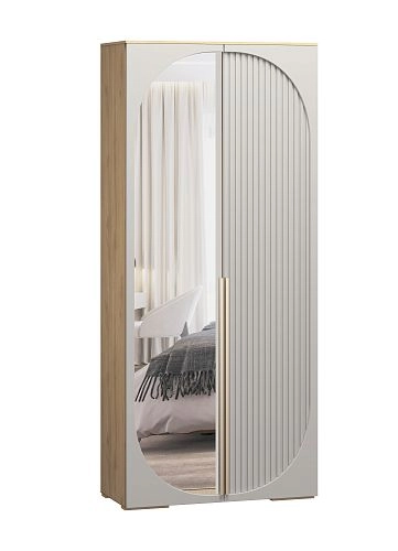 Шкаф распашной Брей-1.1 Кашемир/Дуб Золотистый - фото 2