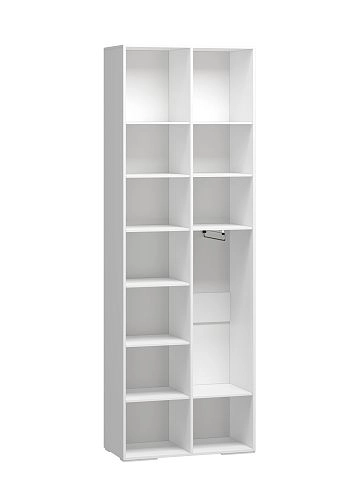 Шкаф распашной Брей-1 с антресолью Белый - фото 2