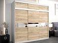 Шкаф-купе Бенито-3А Белый/Дуб Сонома