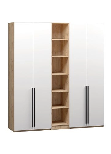 Шкаф распашной Хейсон-17 Белый Дуб Золотистый - фото 3